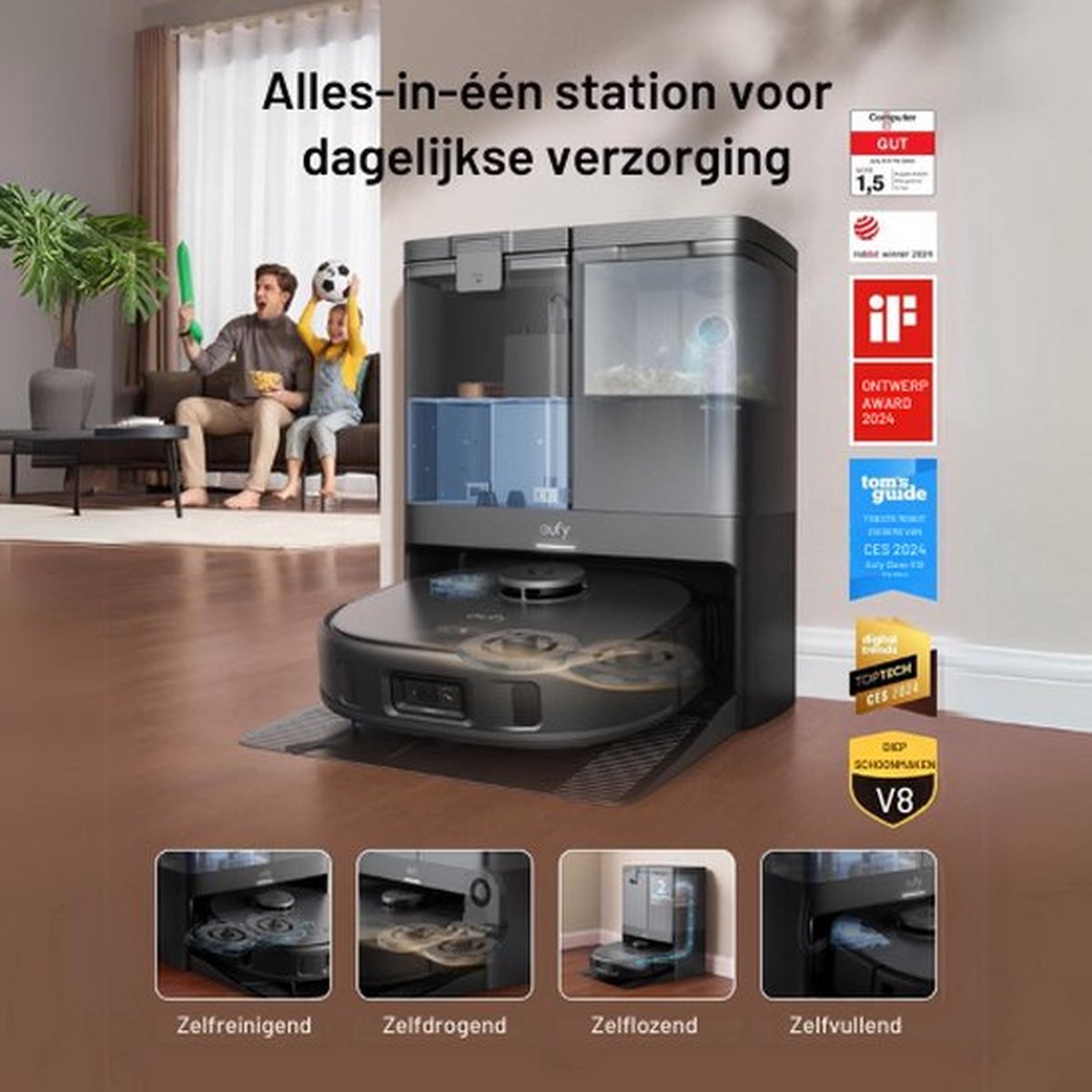 Clean X10 Pro Omni Robotstofzuiger met dweil